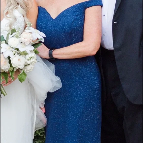 Jovani Stretch Glitter Off the Shoulder Formal Dress - Picture 6 of 16